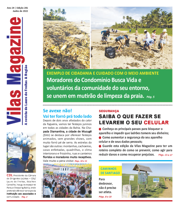 Capa da Edição de Junho de 2022 da Revista Vilas Magazine