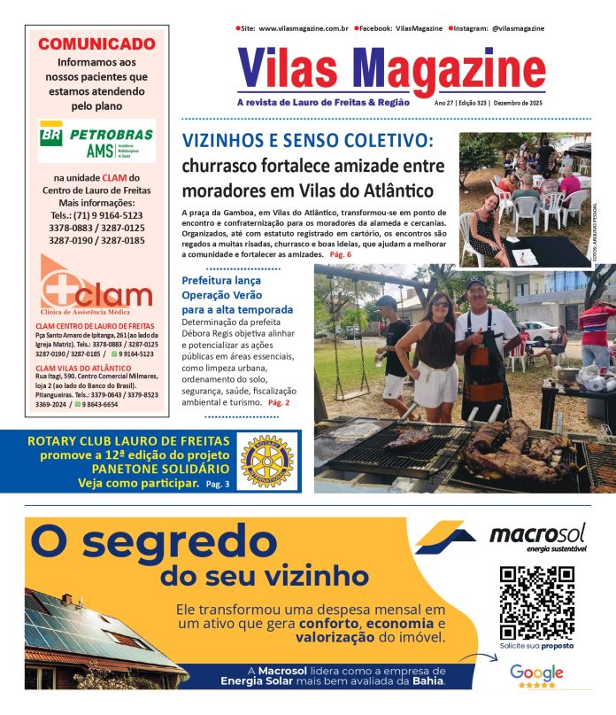 mes de dezembro com materiais especiais de vilas do atlantico