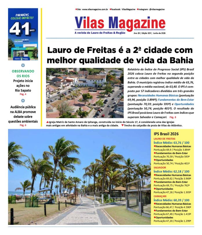 vilas magazine destaca acoes para protecao ambiental do rio joanes em lauro de freitas