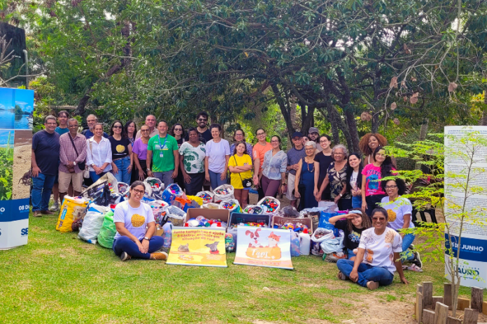 o Parque Ecológico agora tem um ponto permanente de coleta de tampinhas plásticas e lacres de alumínio do Programa Tampet Lauro acoes sustentaveis e de protecao animal no parque ecologico de lauro de freitas